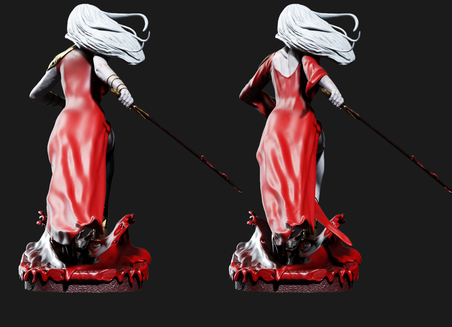 Carmilla Style Vampire Queen Resin Kit – Unpainted 3D Printed Model Kit