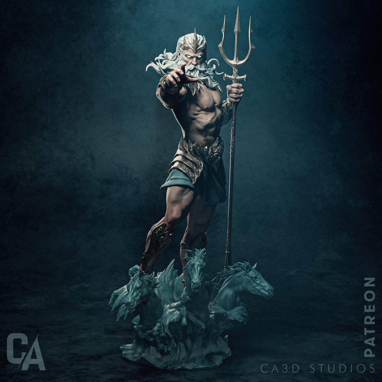 Poseidon Tidebreaker King resin kit – Unpainted 3D Printed Model kit