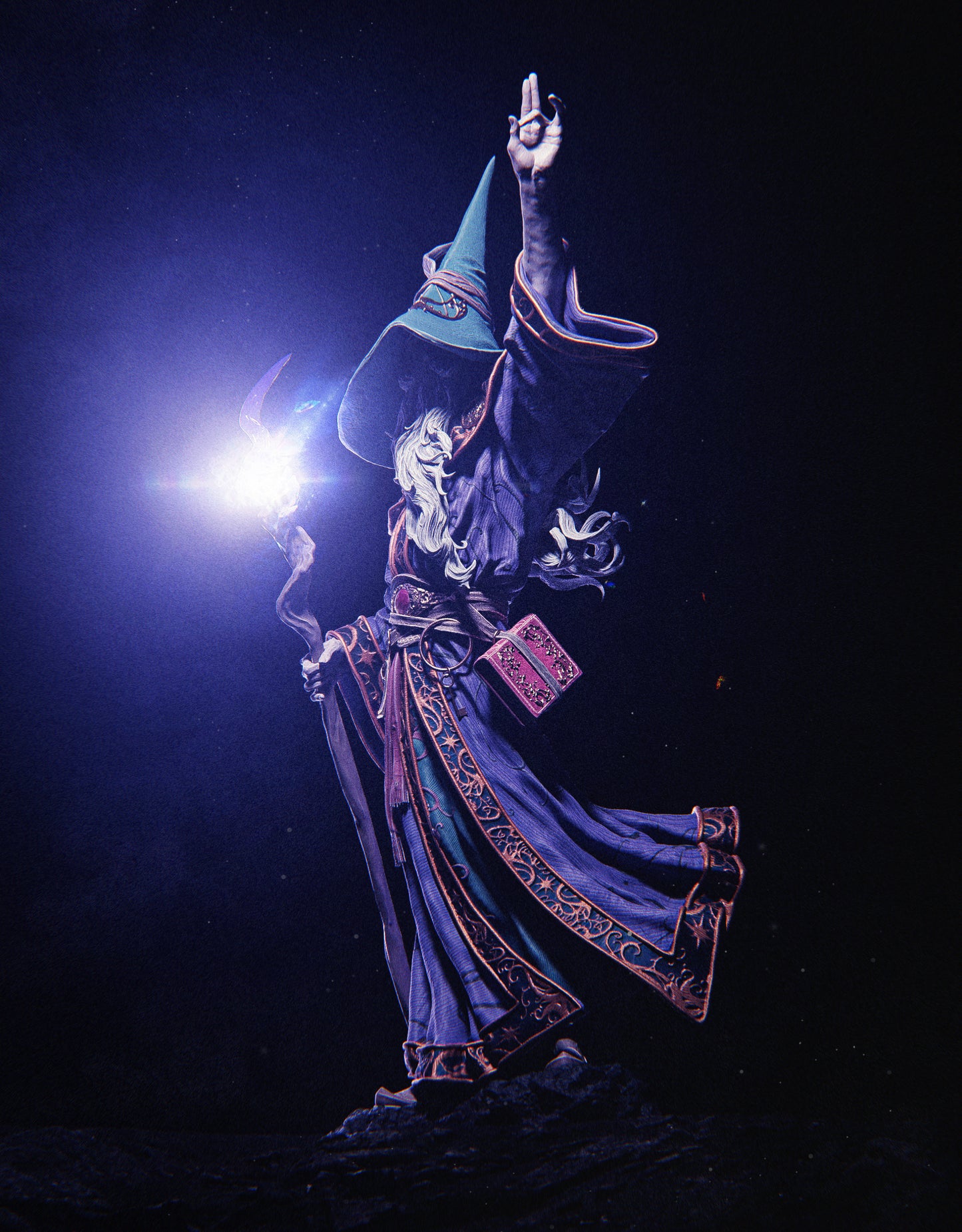 Merlin Grand Wizard resin kit – Unpainted 3D Printed Model kit