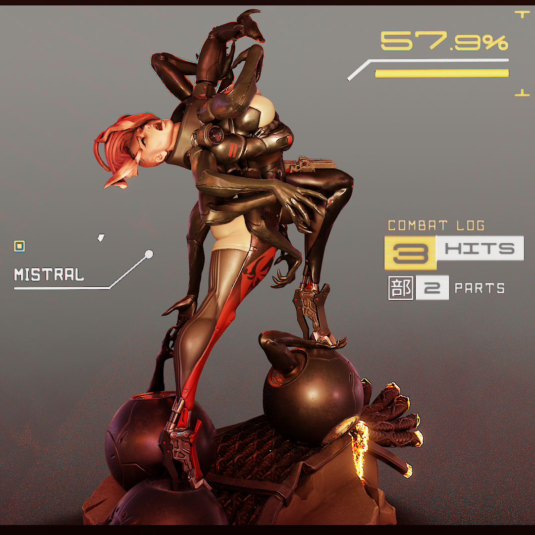 Mistral style Steel Serpent Girl resin kit – Unpainted 3D Printed Model kit