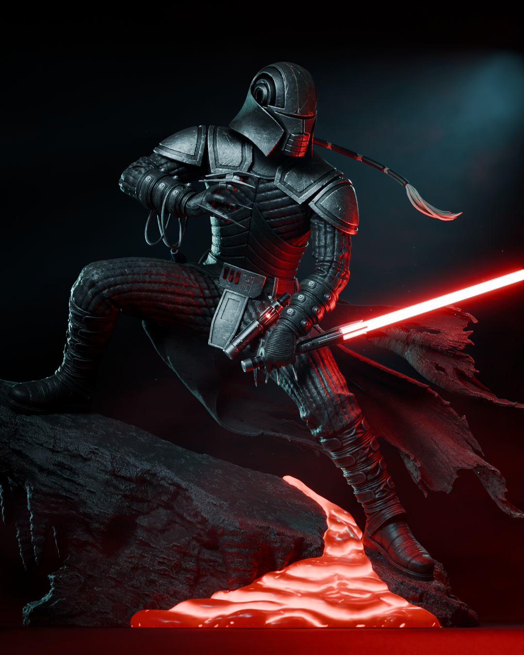 Starkiller Style Force Adept Resin Kit – Unpainted 3D Printed Model Kit