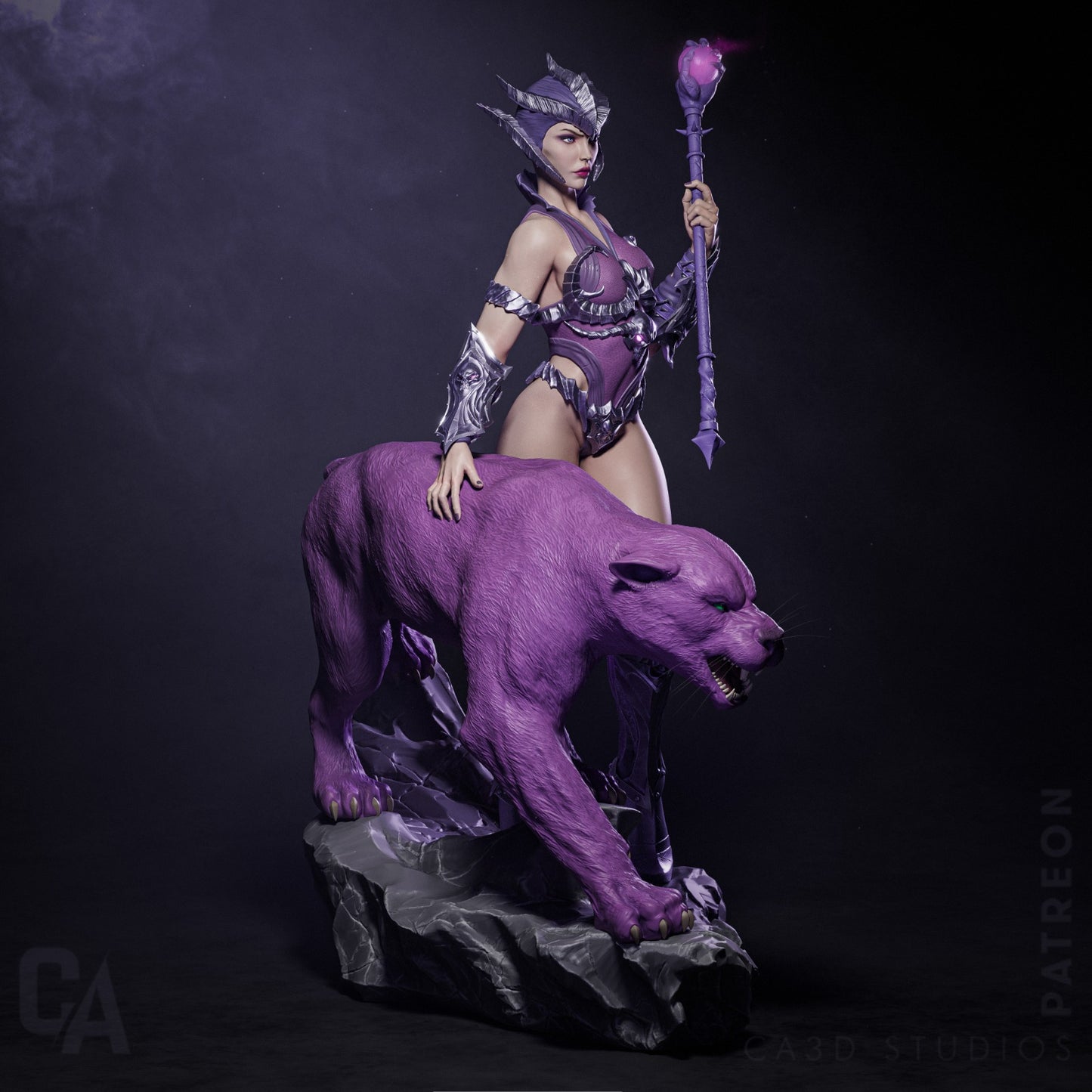 Evil Lyn style Sorceress of Chaos resin kit – Unpainted 3D Printed Model kit