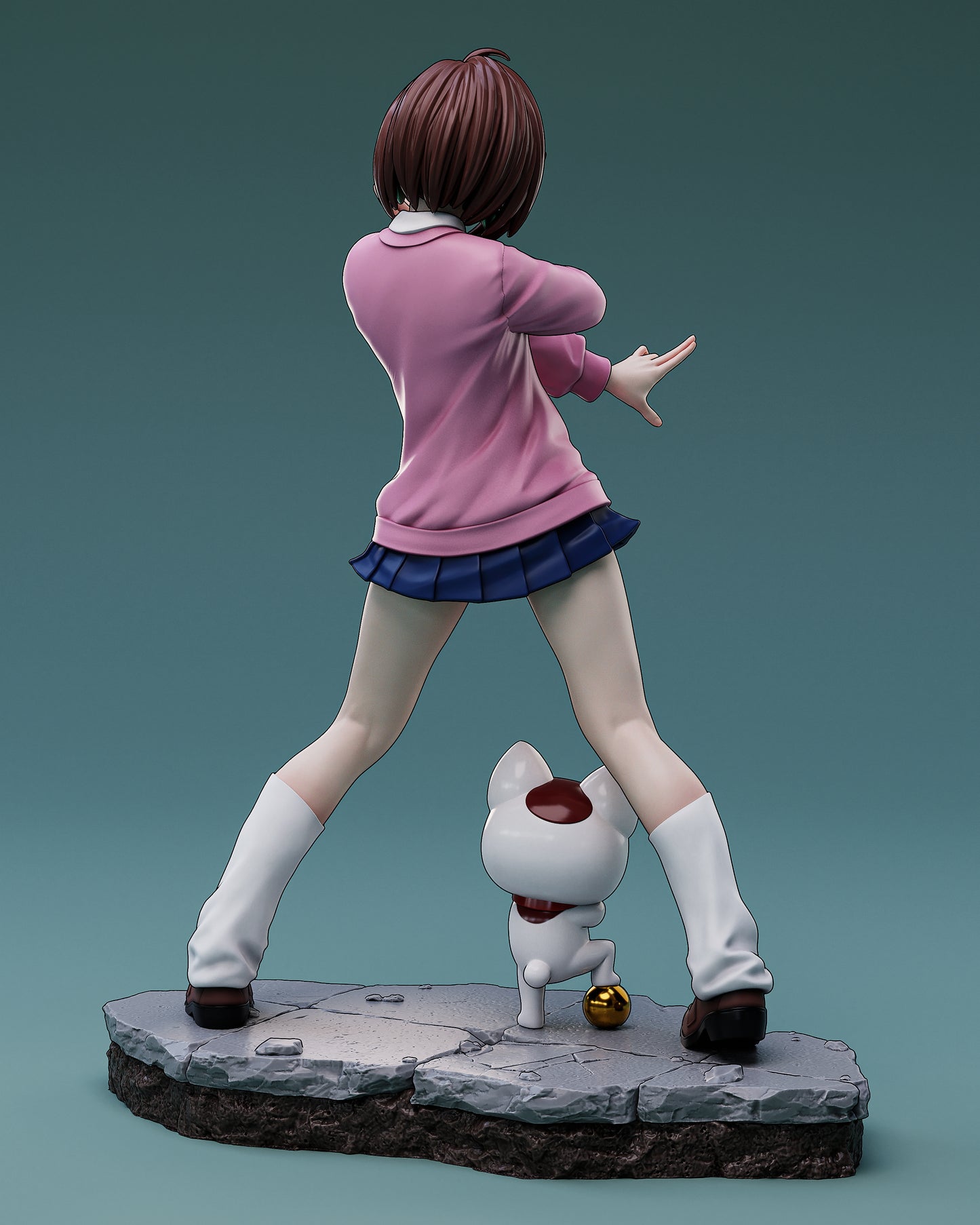 Momo Ayase style Occult Student Girl resin kit – Unpainted 3D Printed Model kit