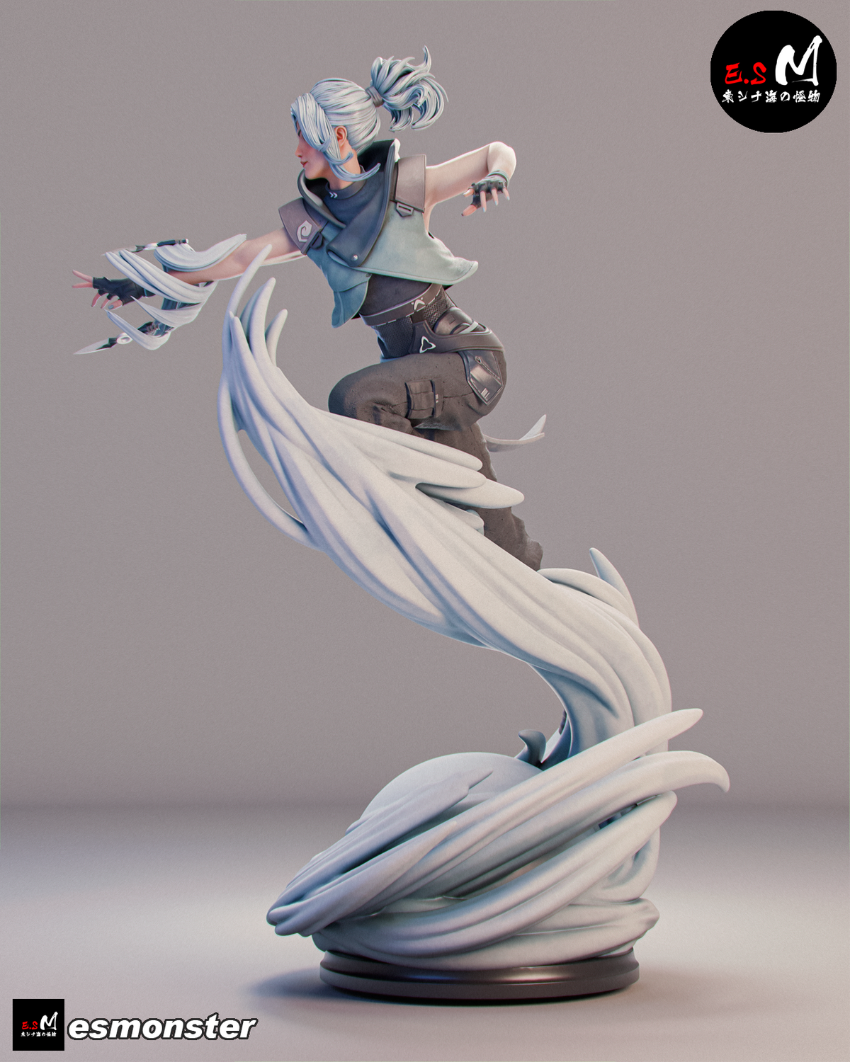 Jett Style Valorant Unpainted Resin Garage Model Kit (1/6-1/12)