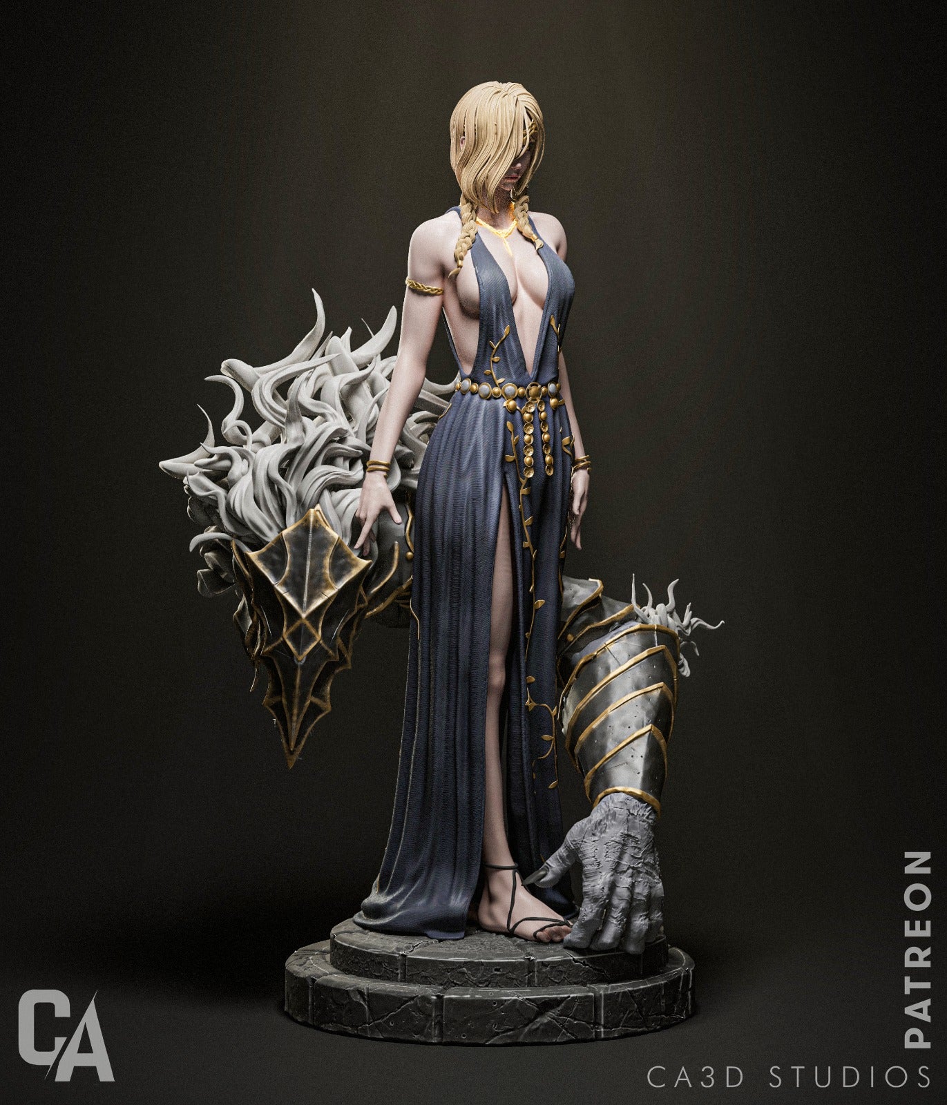Marika & Maliketh Style Elden Ring Unpainted Resin Garage Kit (1/6-1/12)