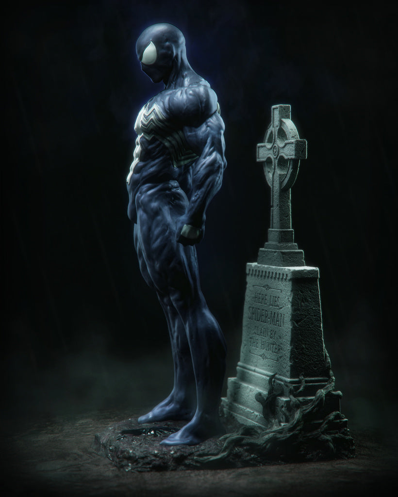 Symbiote Spider-Man Style Marvel Unpainted Resin Garage Kit (1/6-1/12)