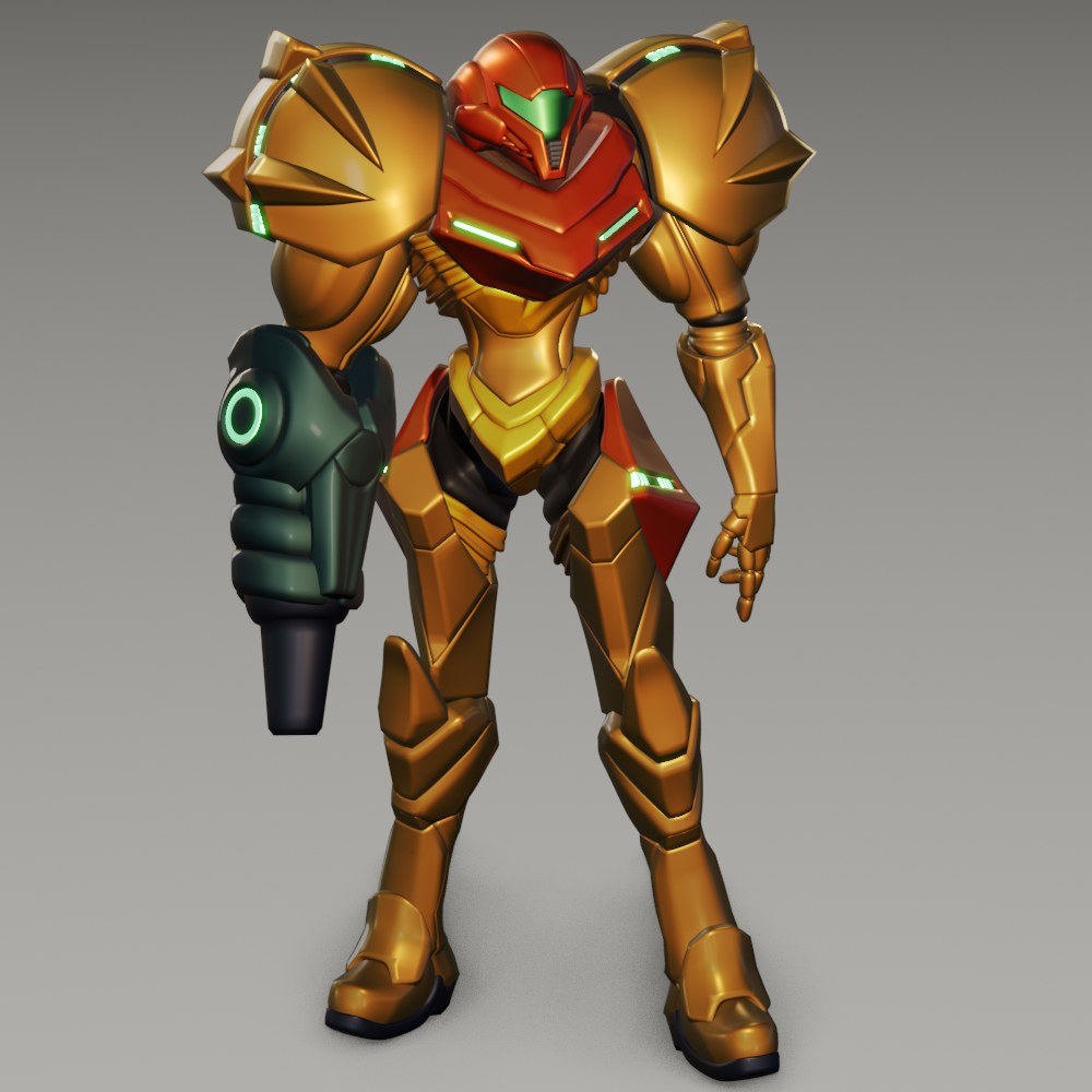 Samus style Galactic Huntress Girl resin kit – Unpainted 3D Printed Model kit