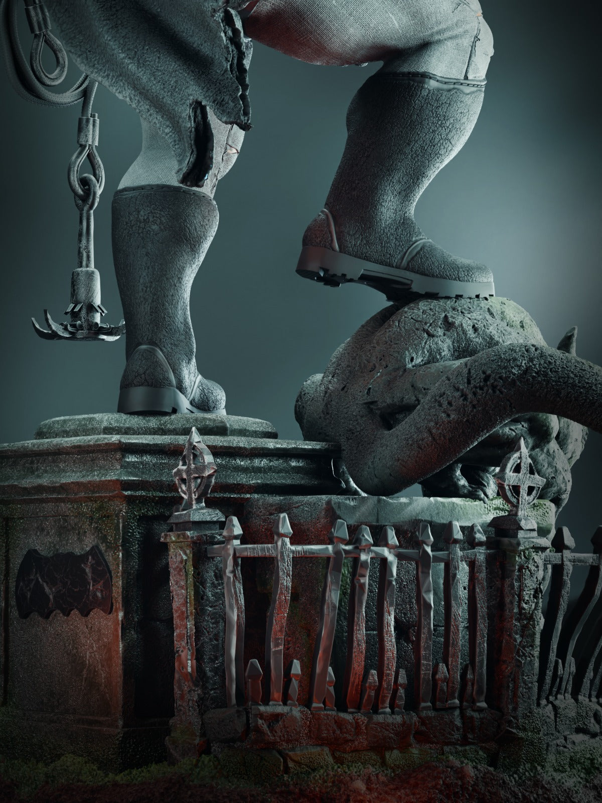 Monsterous Batman Style Dark Knight Resin Kit – Unpainted 3D Printed Model Kit