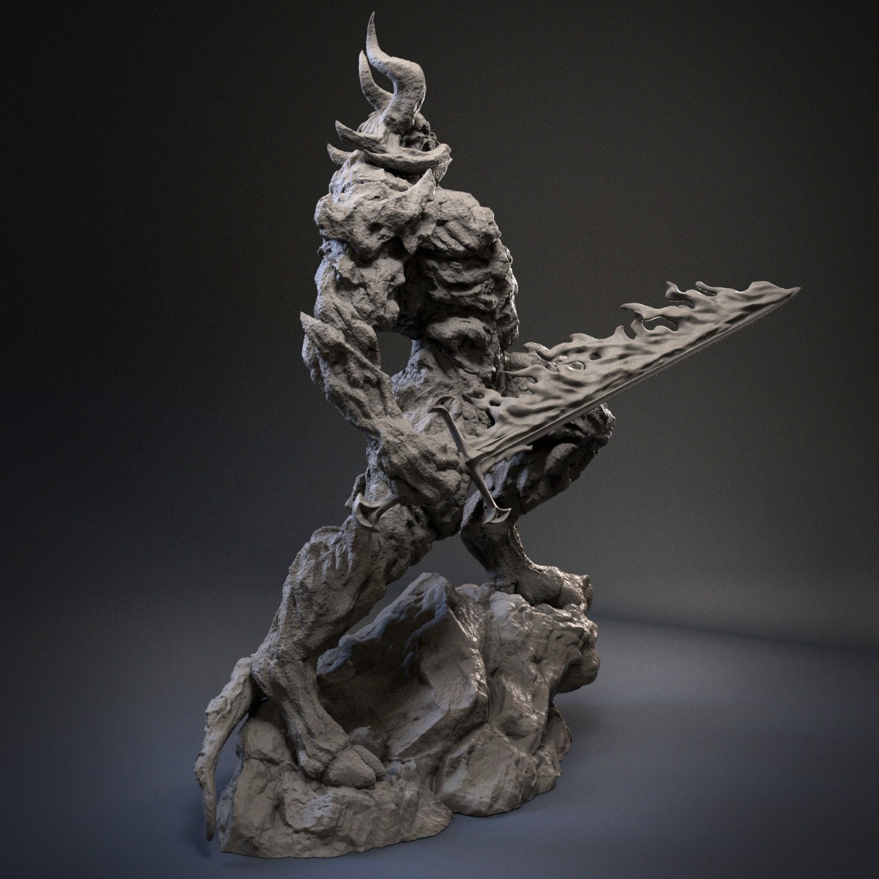 Sutur Style Fire Giant Resin Kit – Unpainted 3D Printed Model Kit
