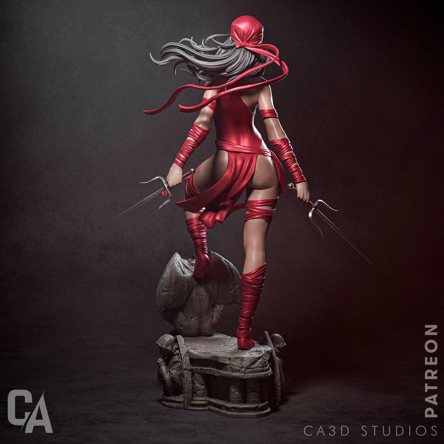 Elektra style Crimson Shadow Girl resin kit – Unpainted 3D Printed Model kit