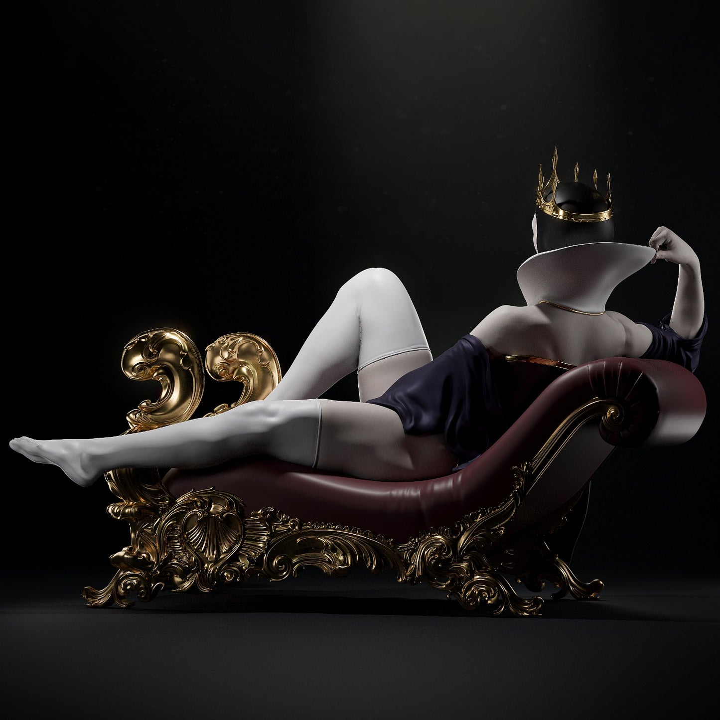 Evil Queen style Poison Monarcn resin kit – Unpainted 3D Printed Model kit