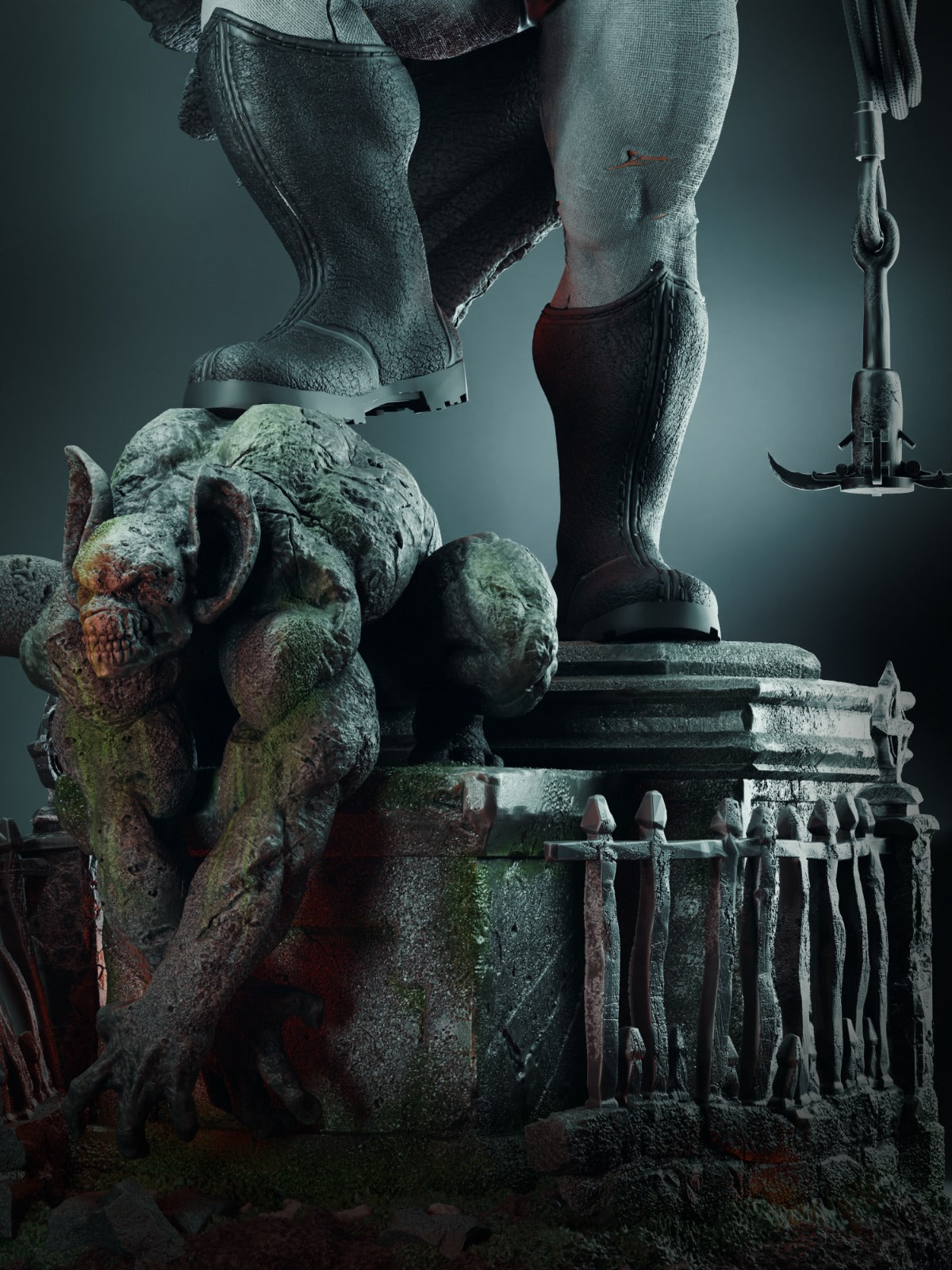 Monsterous Batman Style Dark Knight Resin Kit – Unpainted 3D Printed Model Kit