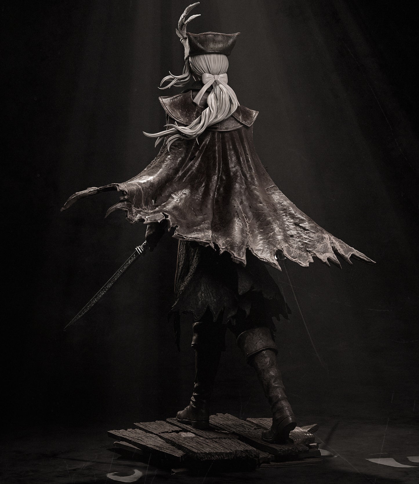Old Hunter Lady Maria Style Bloodborne Unpainted Resin Garage Kit (1/6-1/12)