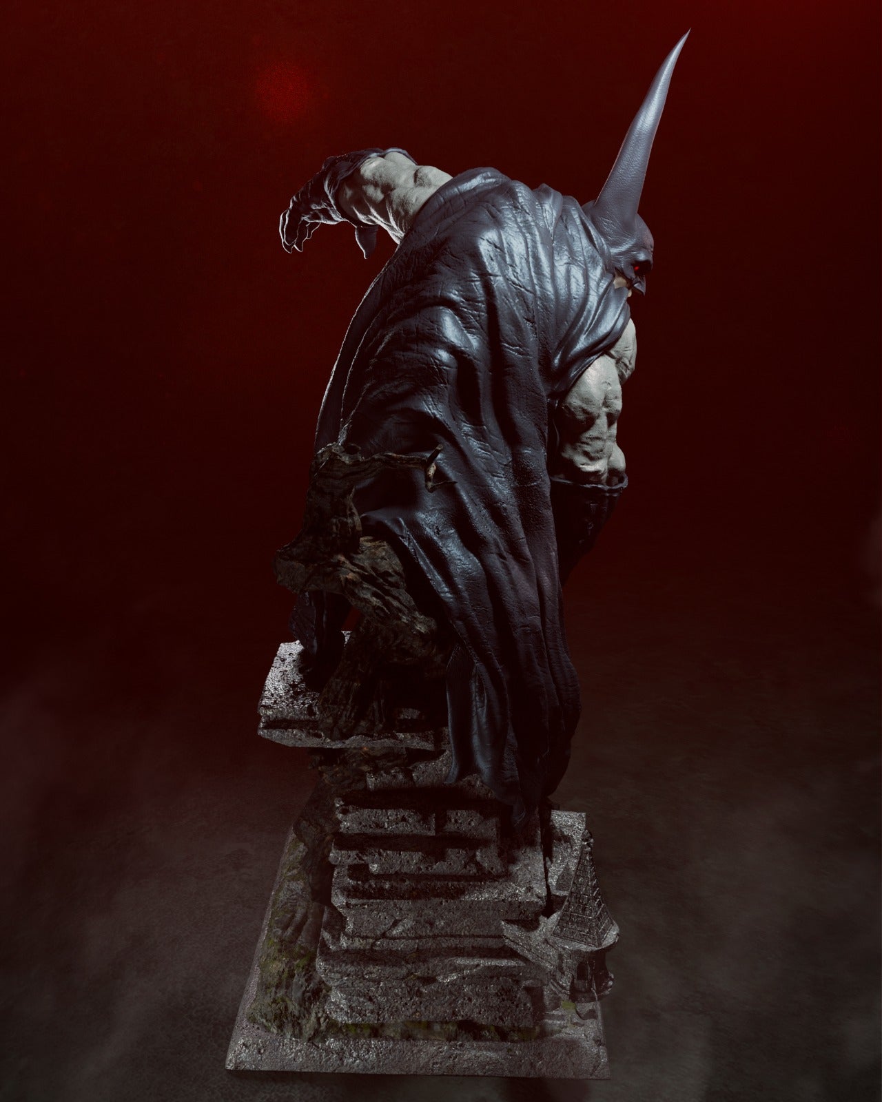 Vampire Batman style Blood Knight Hero resin kit – Unpainted 3D Printed Model kit