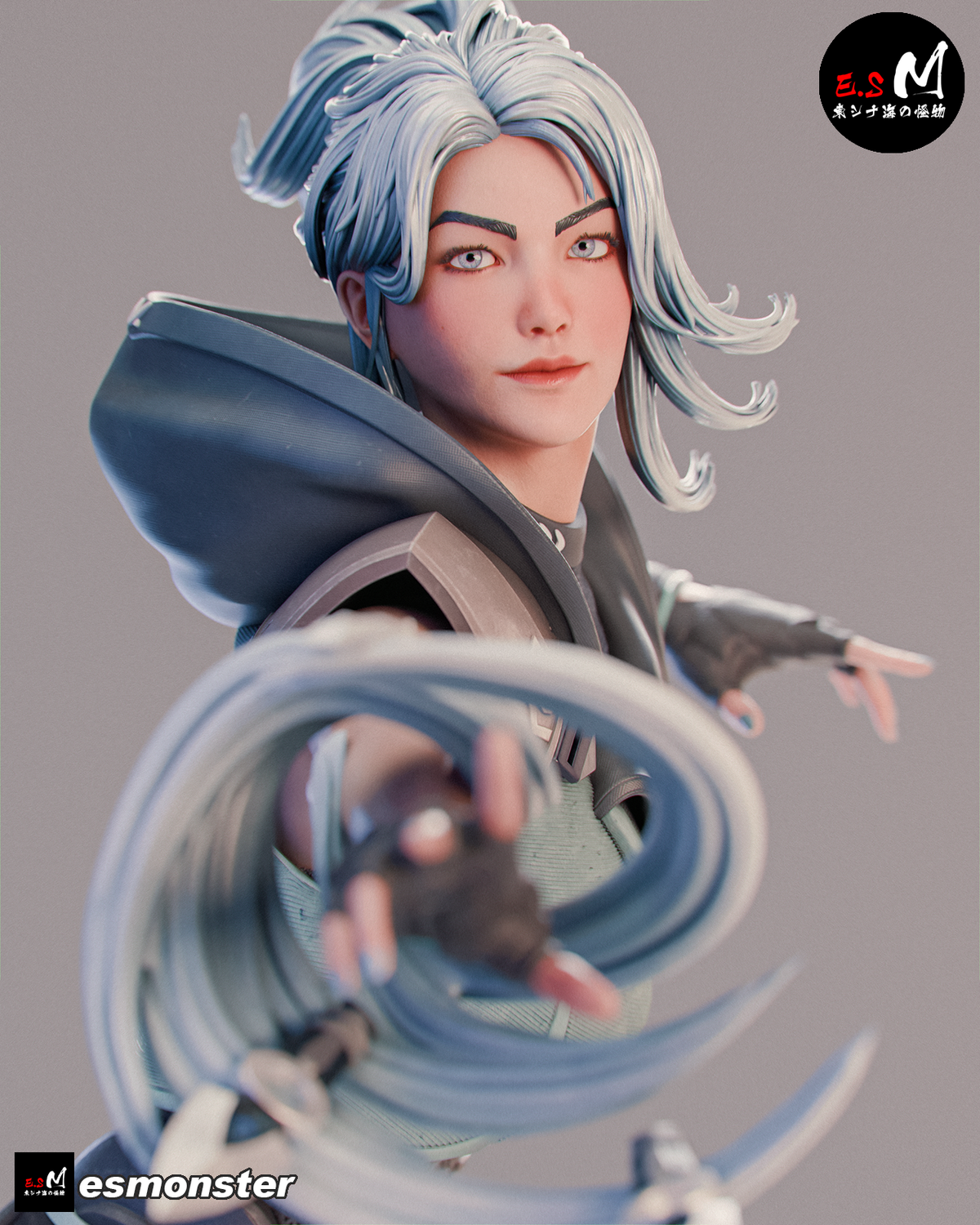 Jett Style Valorant Unpainted Resin Garage Model Kit (1/6-1/12)