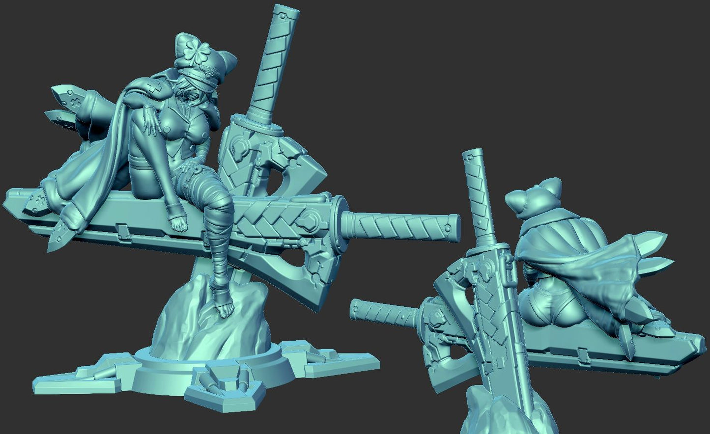 Ramlethal style Executioner’s Rest Girl resin kit – Unpainted 3D Printed Model kit