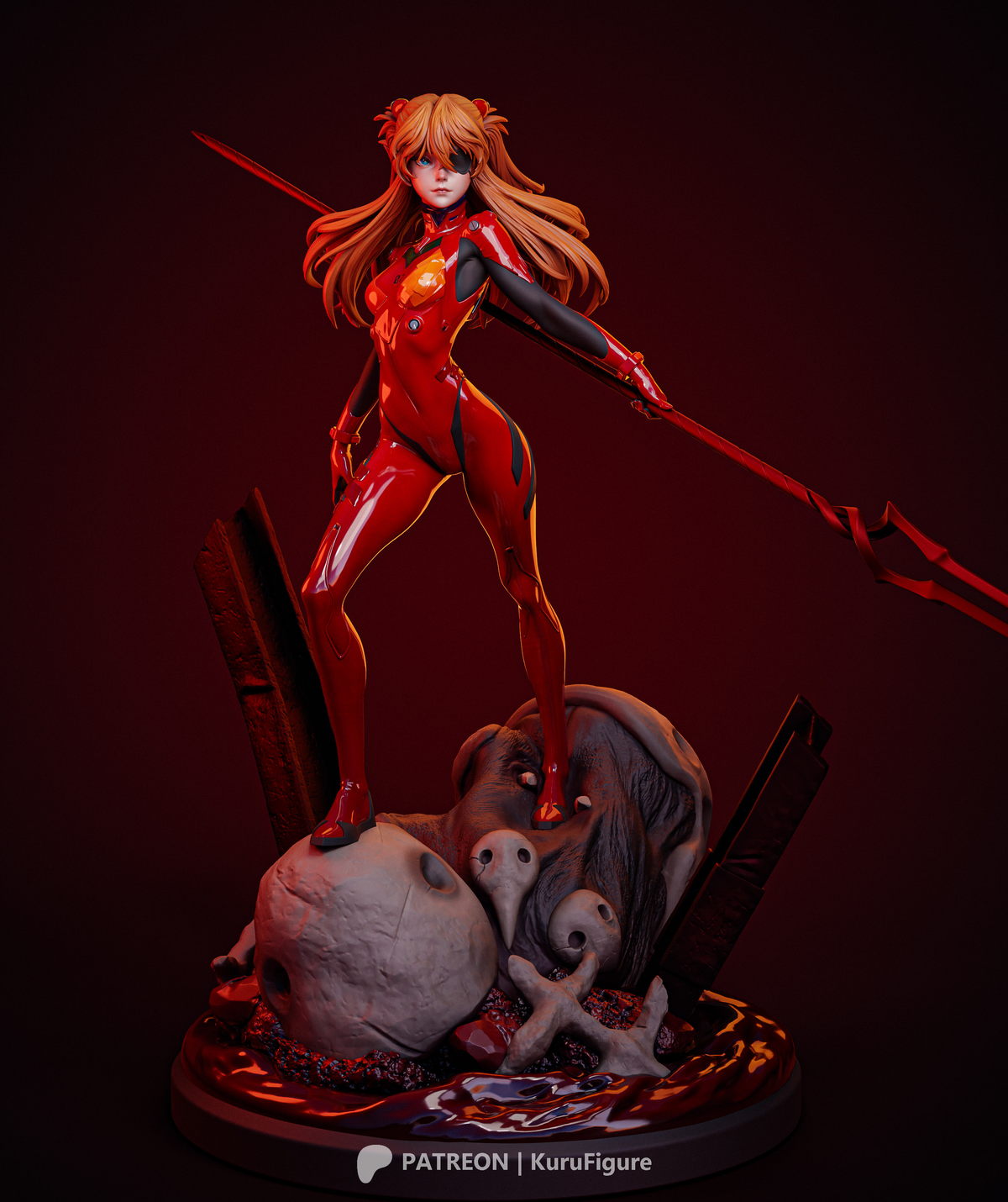 Angel Slayer Asuka Style Evangelion Unpainted Resin Garage Model Kit