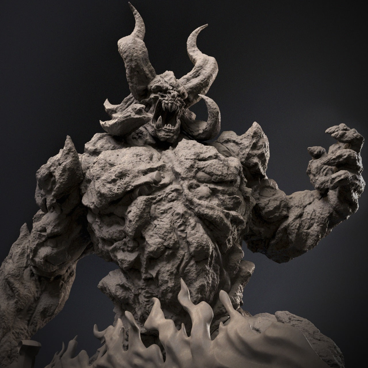 Sutur Style Fire Giant Resin Kit – Unpainted 3D Printed Model Kit