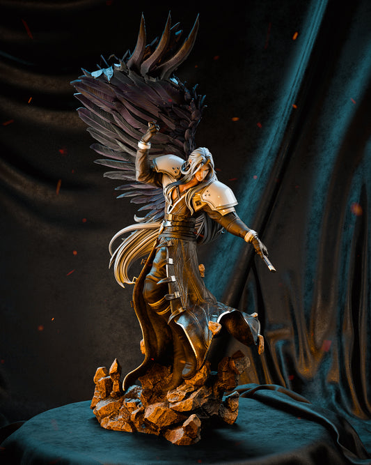 Sephiroth Style One-Winged Angel Resin Kit – Unpainted 3D Printed Model Kit