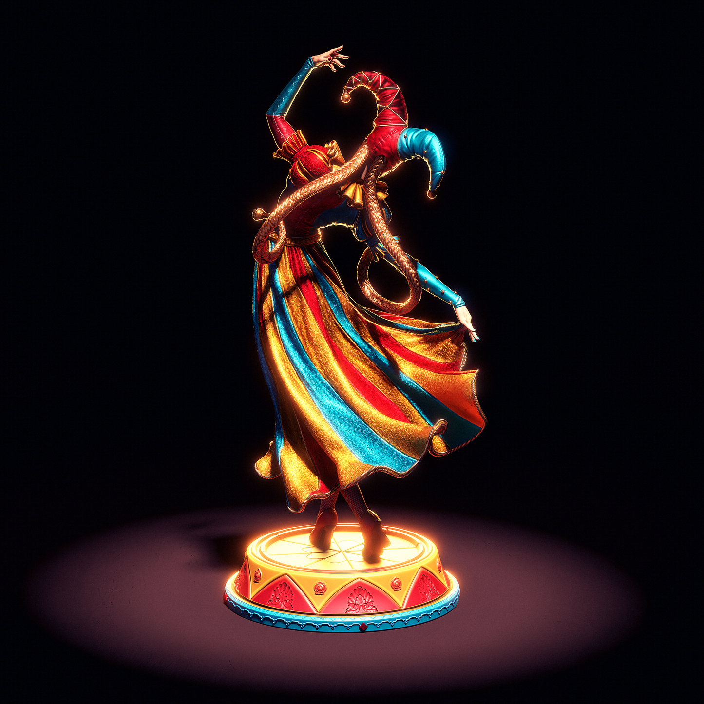 Jester Trickster Performer Resin Kit – Unpainted 3D Printed Model Kit