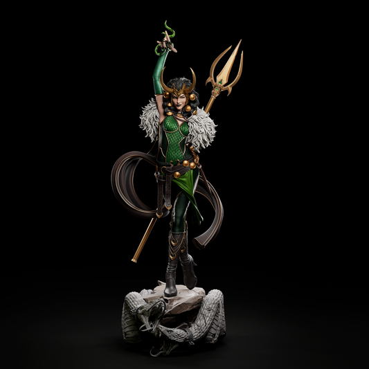 Lady Loki style Deceiver Queen resin kit – Unpainted 3D Printed Model kit
