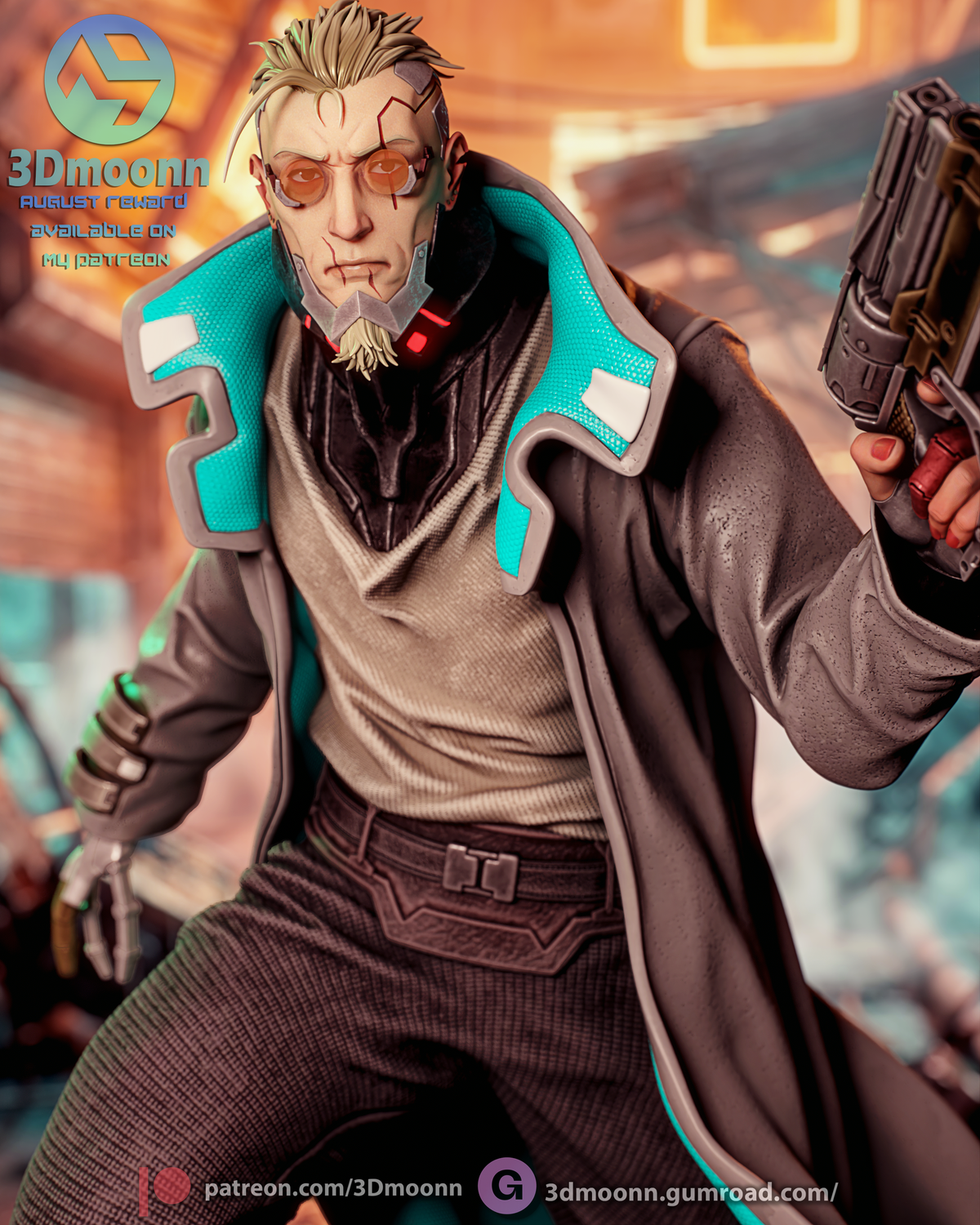 Weak Kingsley Style Cyberpunk Edgerunners 2 Unpainted Resin Kit (1/6-1/12)