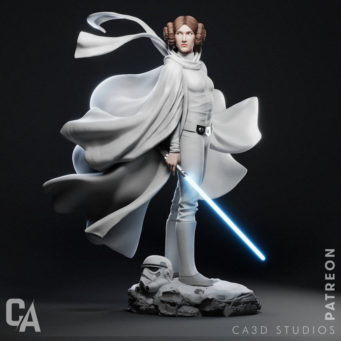 Princess Leia Style Rebel Commander Resin Kit – Unpainted 3D Printed Model Kit