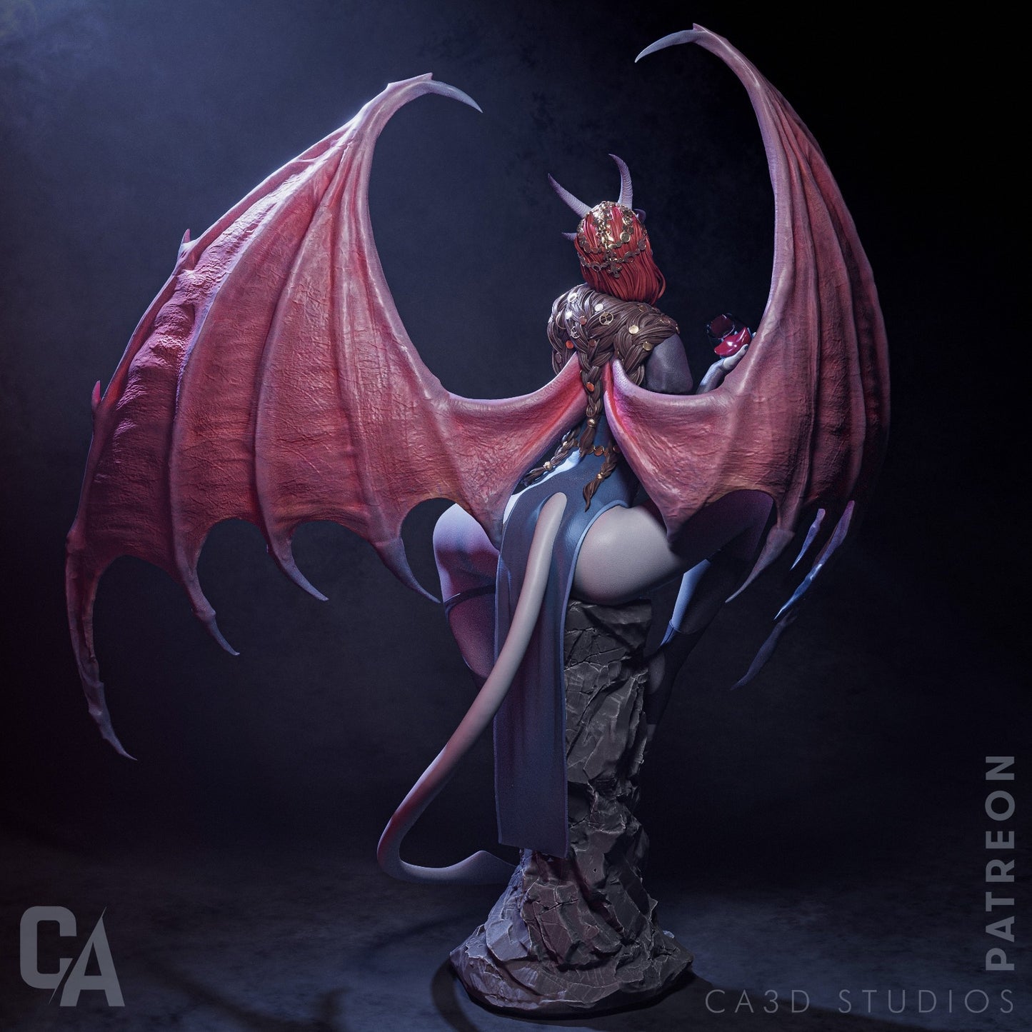 Mizora style Infernal Temptress resin kit – Unpainted 3D Printed Model kit