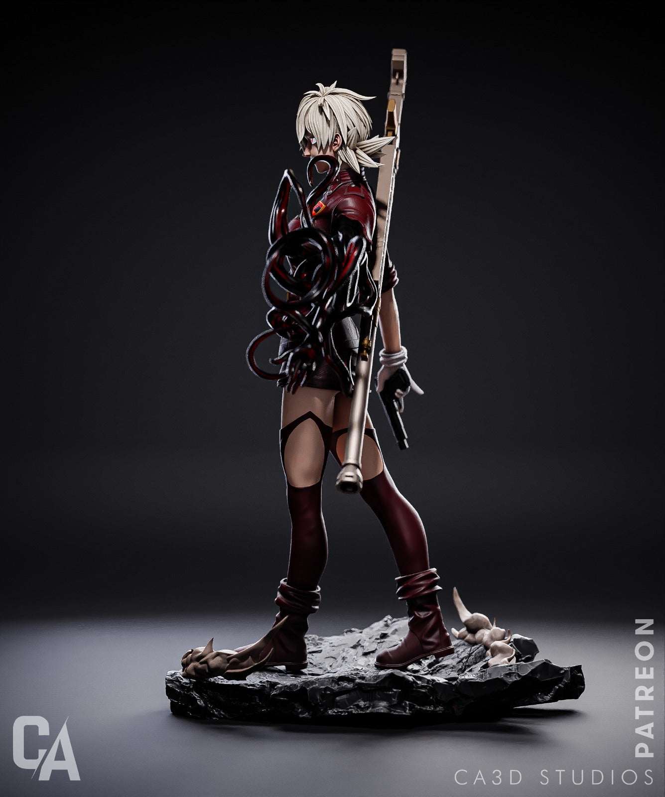 Seras Victoria style Nocturnal Soldier Girl resin kit – Unpainted 3D Printed Model kit
