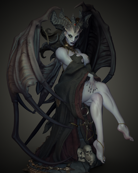 Lilith style Prime Evil Queen Diablo resin kit – Unpainted 3D Printed Model kit