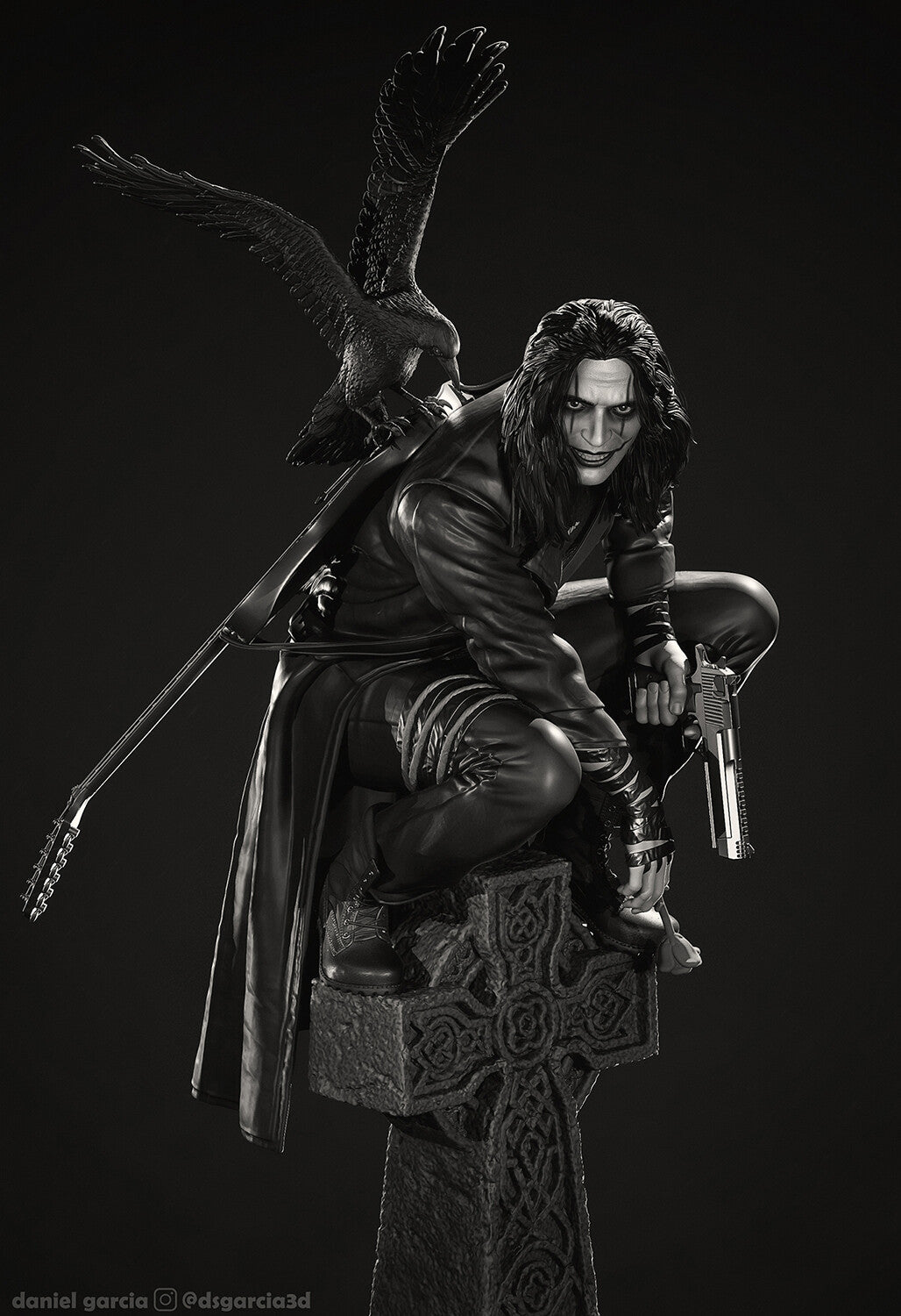 The Crow style Vengeful Spirit resin kit – Unpainted 3D Printed Model kit