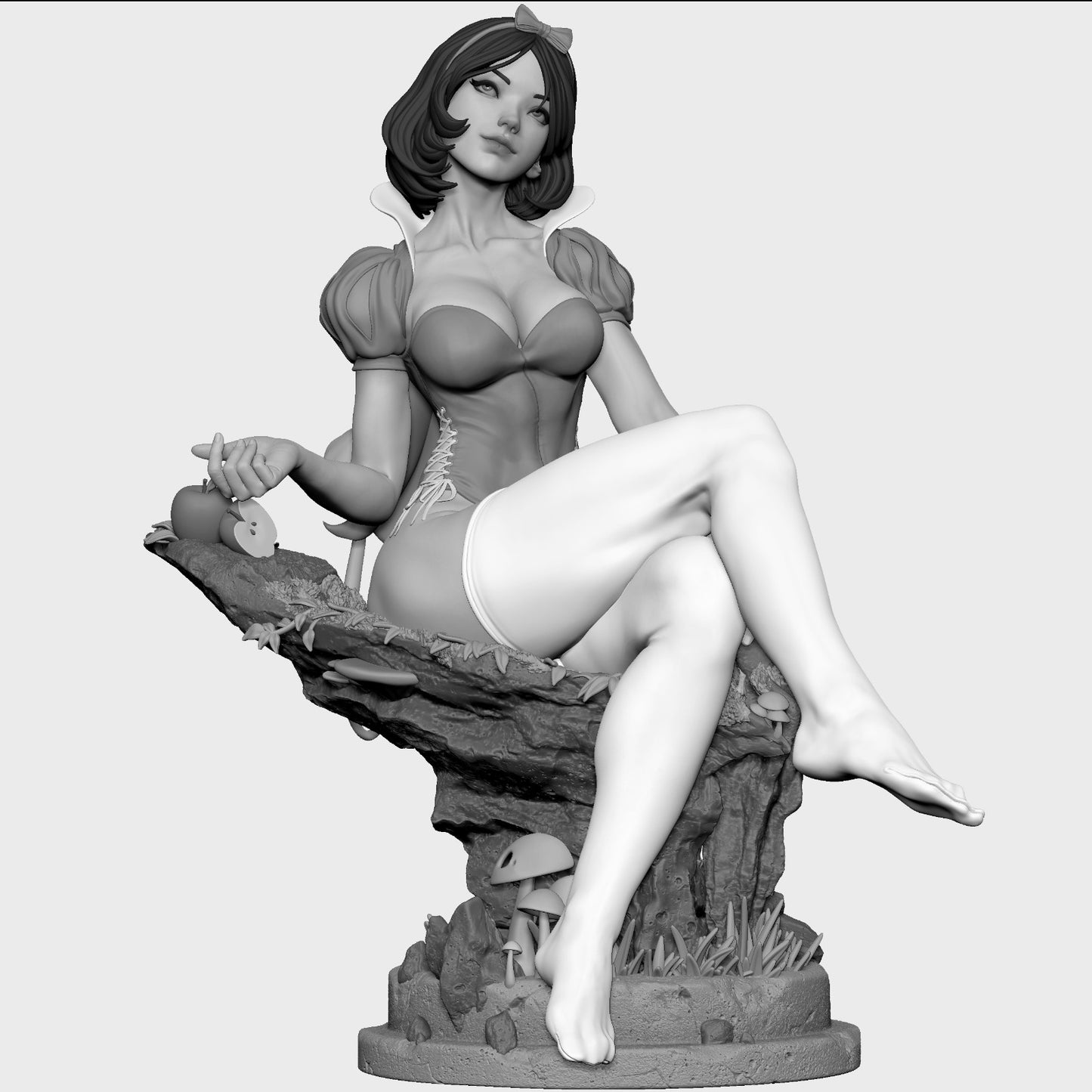 Snow White style Twisted Fairytale Girl resin kit – Unpainted 3D Printed Model kit