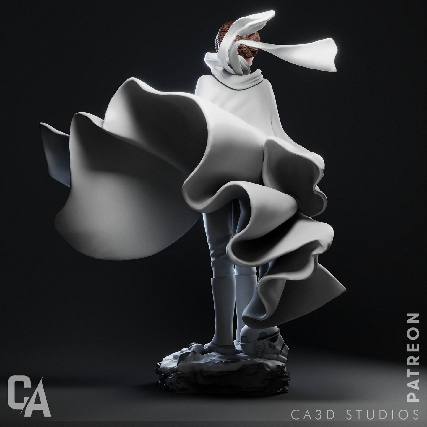 Princess Leia Style Rebel Commander Resin Kit – Unpainted 3D Printed Model Kit