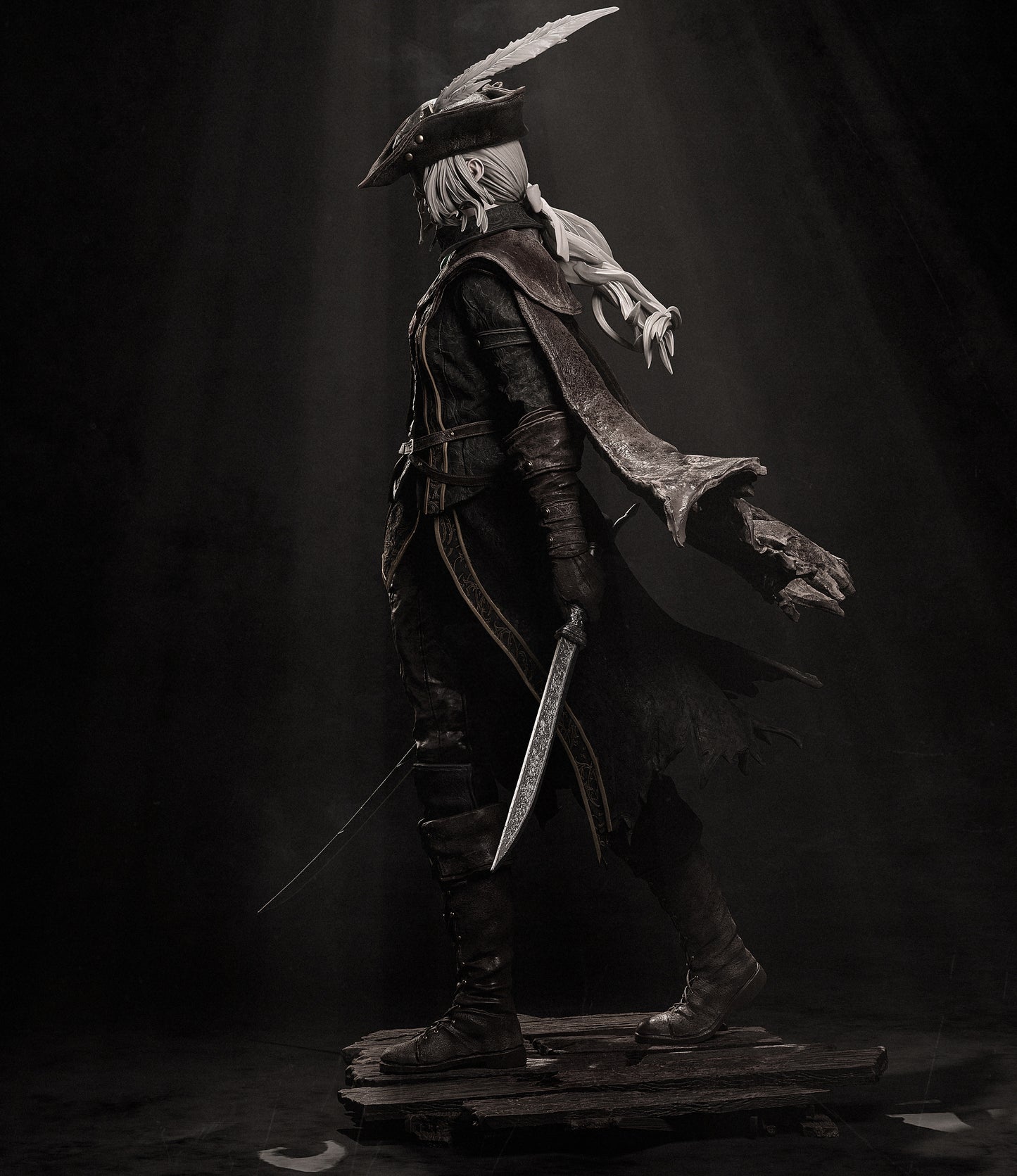 Old Hunter Lady Maria Style Bloodborne Unpainted Resin Garage Kit (1/6-1/12)