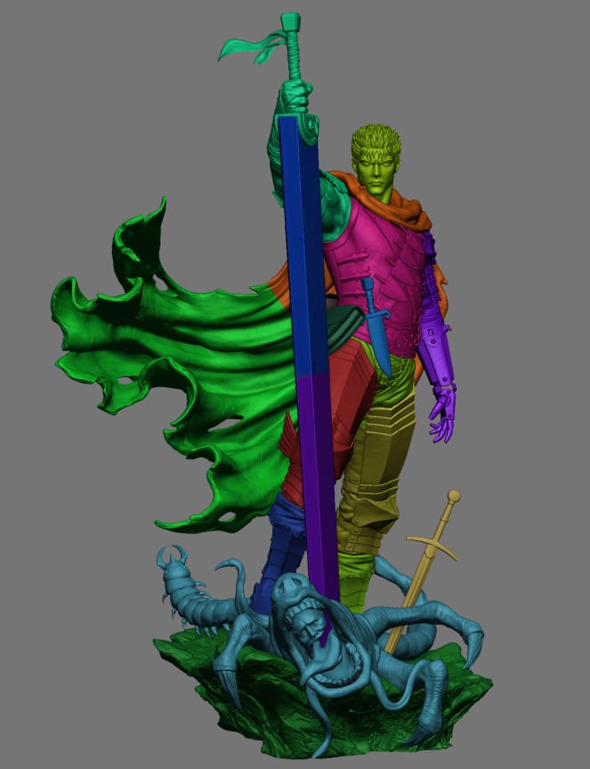 Guts style Black Swordsman resin kit – Unpainted 3D Printed Model kit