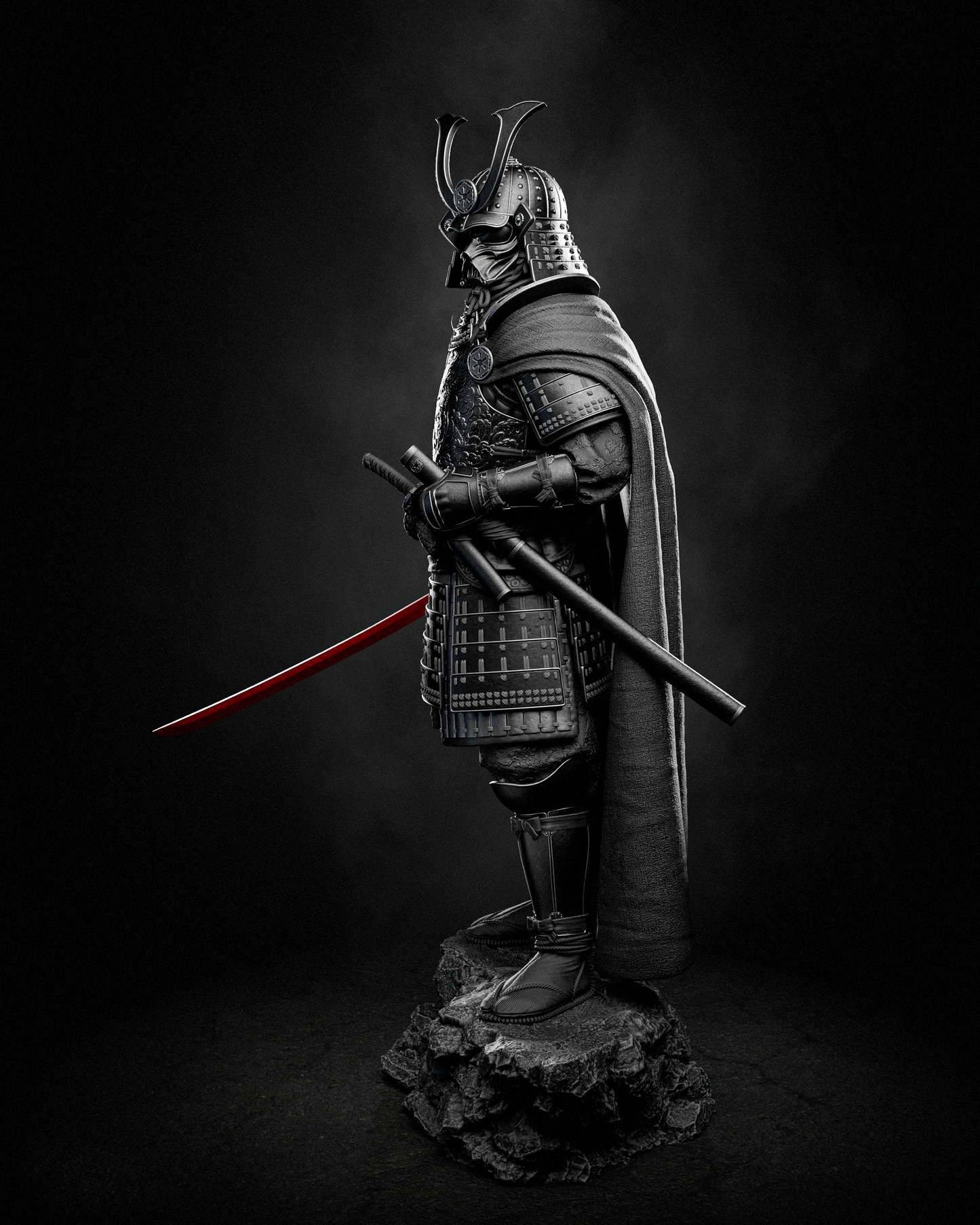 Samurai Darth Vader Style Star Wars Unpainted Resin Garage Kit (1/6-1/12)