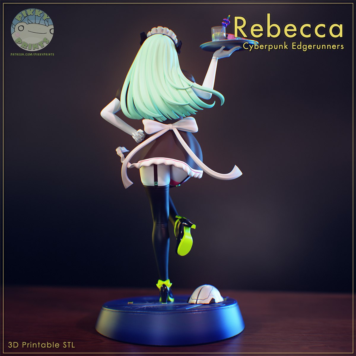 Maid Rebecca Style Cyberpunk Edgerunners Unpainted Resin Garage Kit (1/6-1/12)