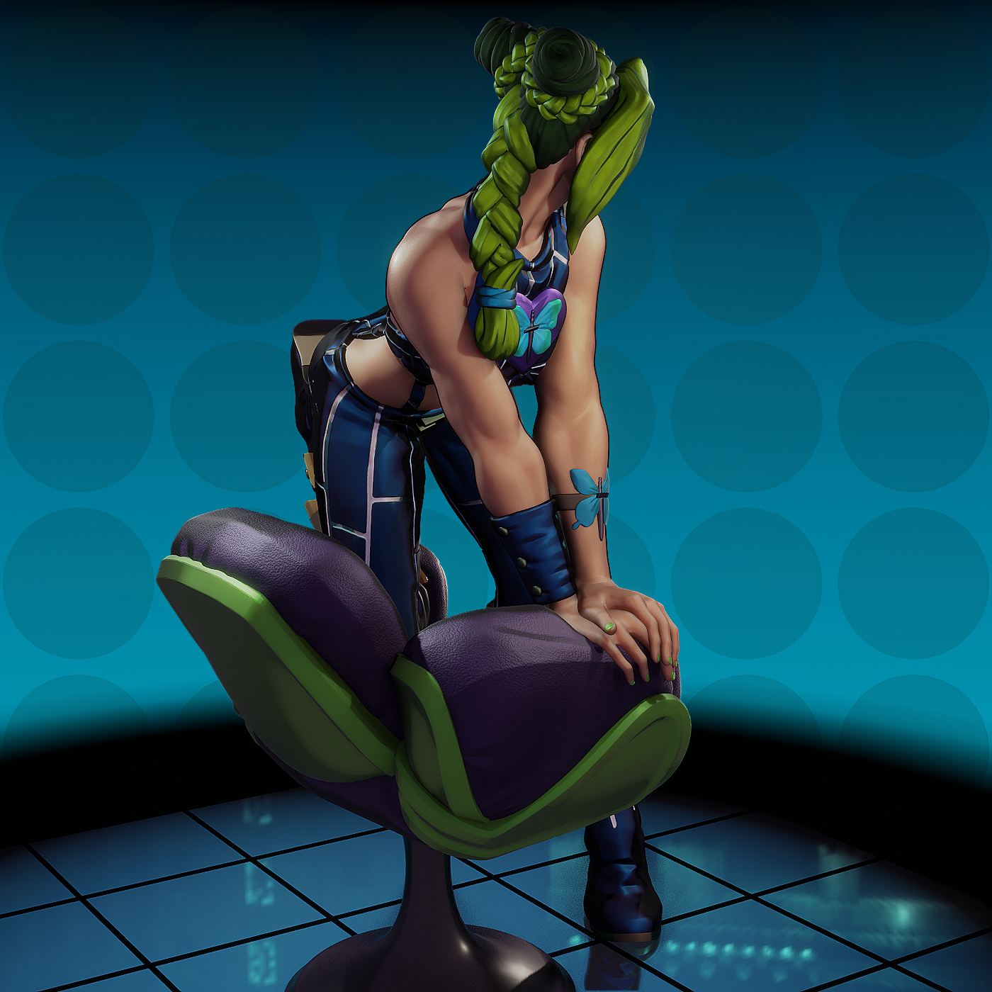 Jolyne style Stone Song Girl resin kit – Unpainted 3D Printed Model kit