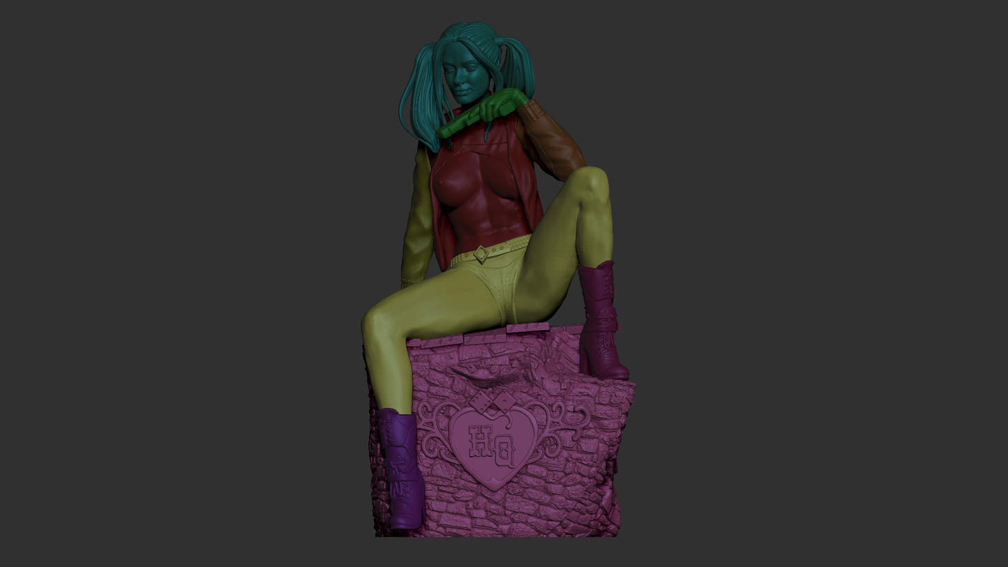 Harley Quinn style Anarchy Jester resin kit – Unpainted 3D Printed Model kit