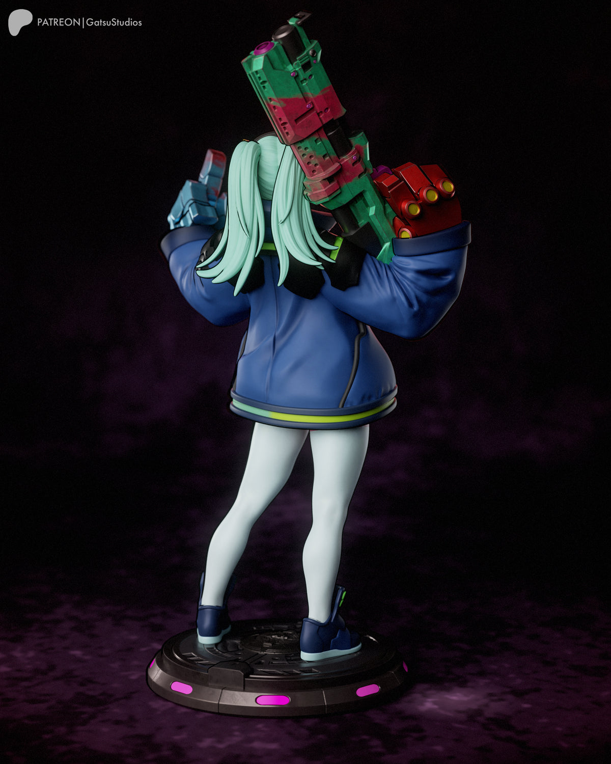 Bubblegum Rebecca Style Cyberpunk Edgerunners Unpainted Resin Kit (1/6-1/12)
