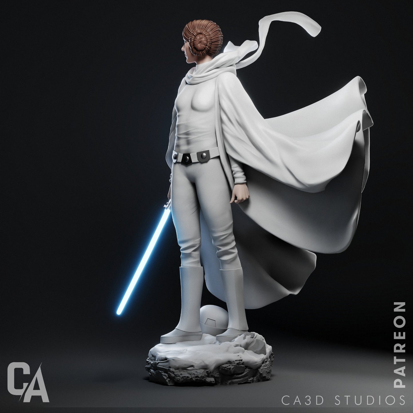 Princess Leia Style Rebel Commander Resin Kit – Unpainted 3D Printed Model Kit