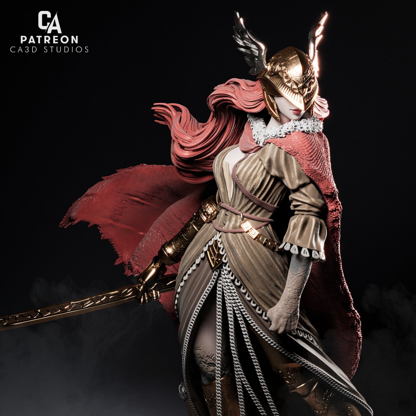 Downfall Malenia Style Elden Ring Unpainted Resin Garage Kit (1/6-1/12)