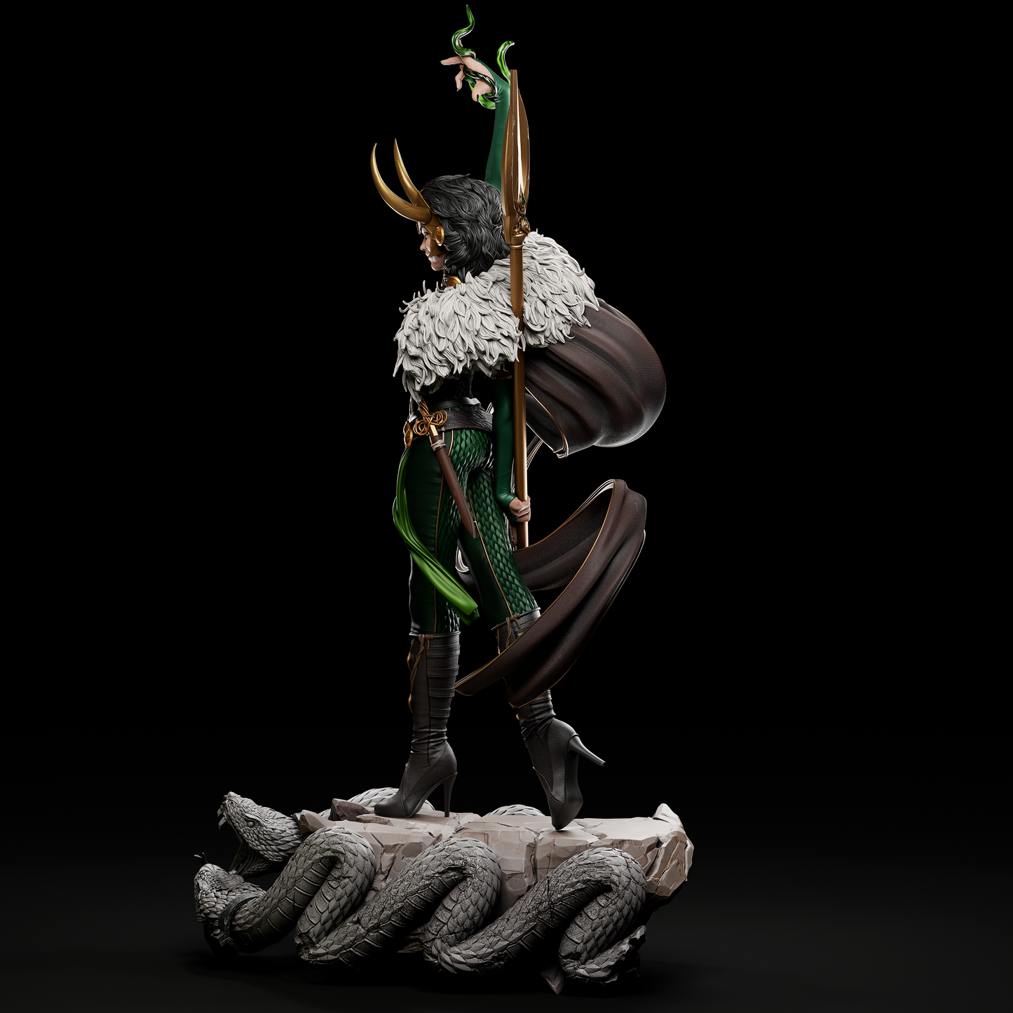Lady Loki style Deceiver Queen resin kit – Unpainted 3D Printed Model kit