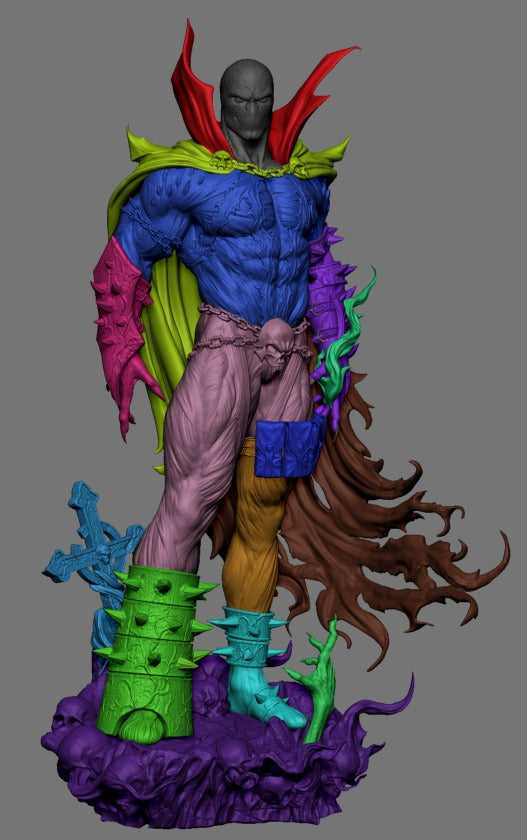 Spawn style Hellbound Avenger resin kit – Unpainted 3D Printed Model kit