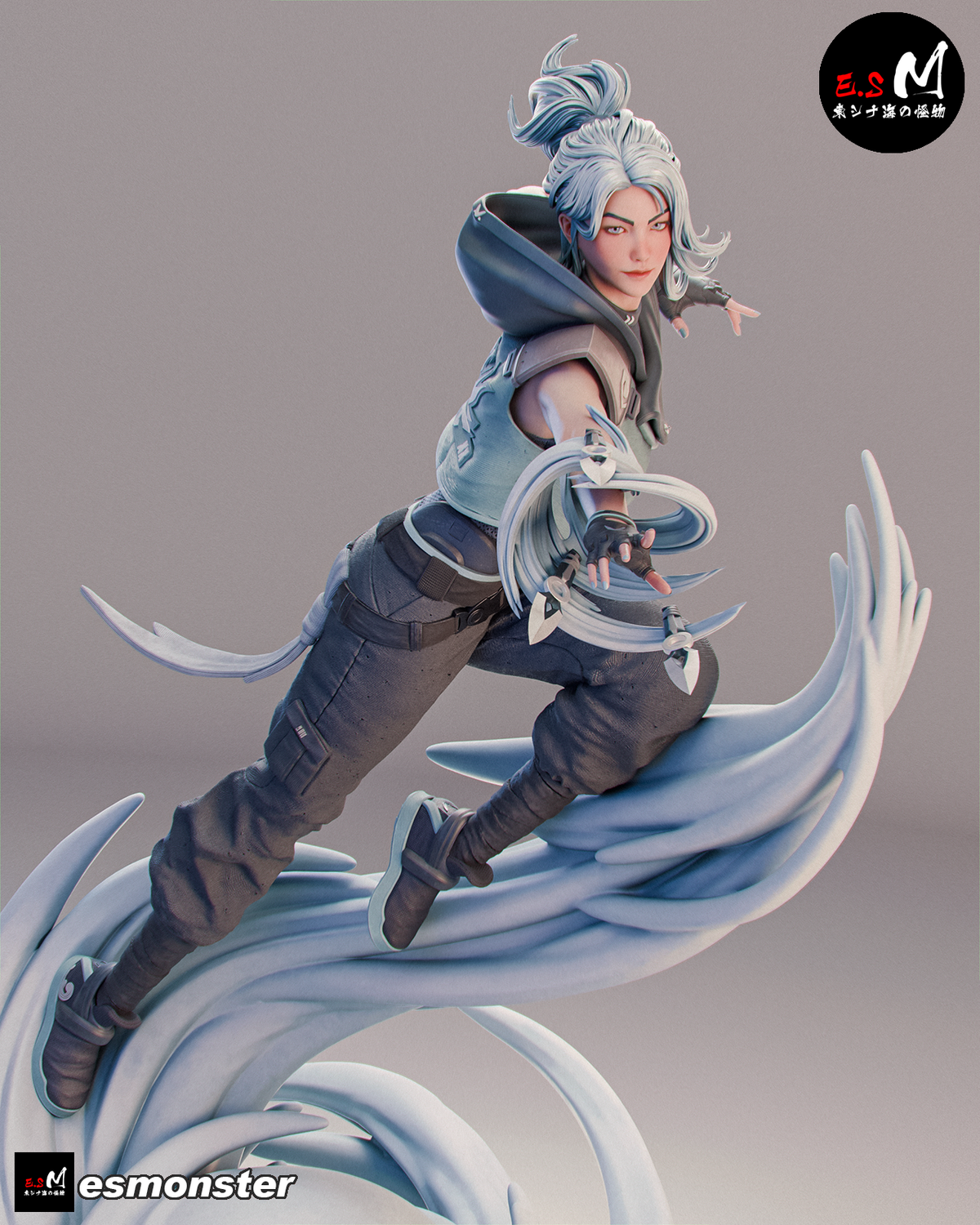Jett Style Valorant Unpainted Resin Garage Model Kit (1/6-1/12)