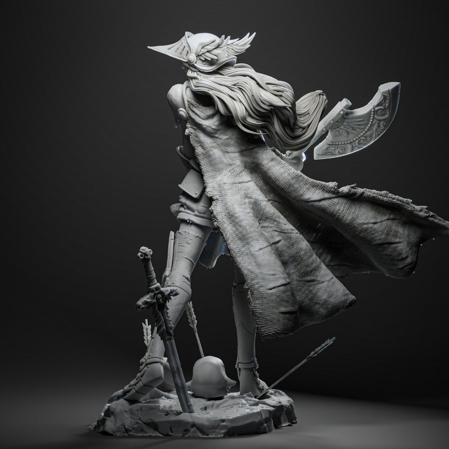 Valkyrie Malenia Style Elden Ring Unpainted Resin Garage Model Kit (1/6-1/12)
