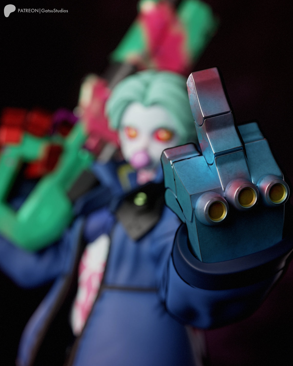 Bubblegum Rebecca Style Cyberpunk Edgerunners Unpainted Resin Kit (1/6-1/12)