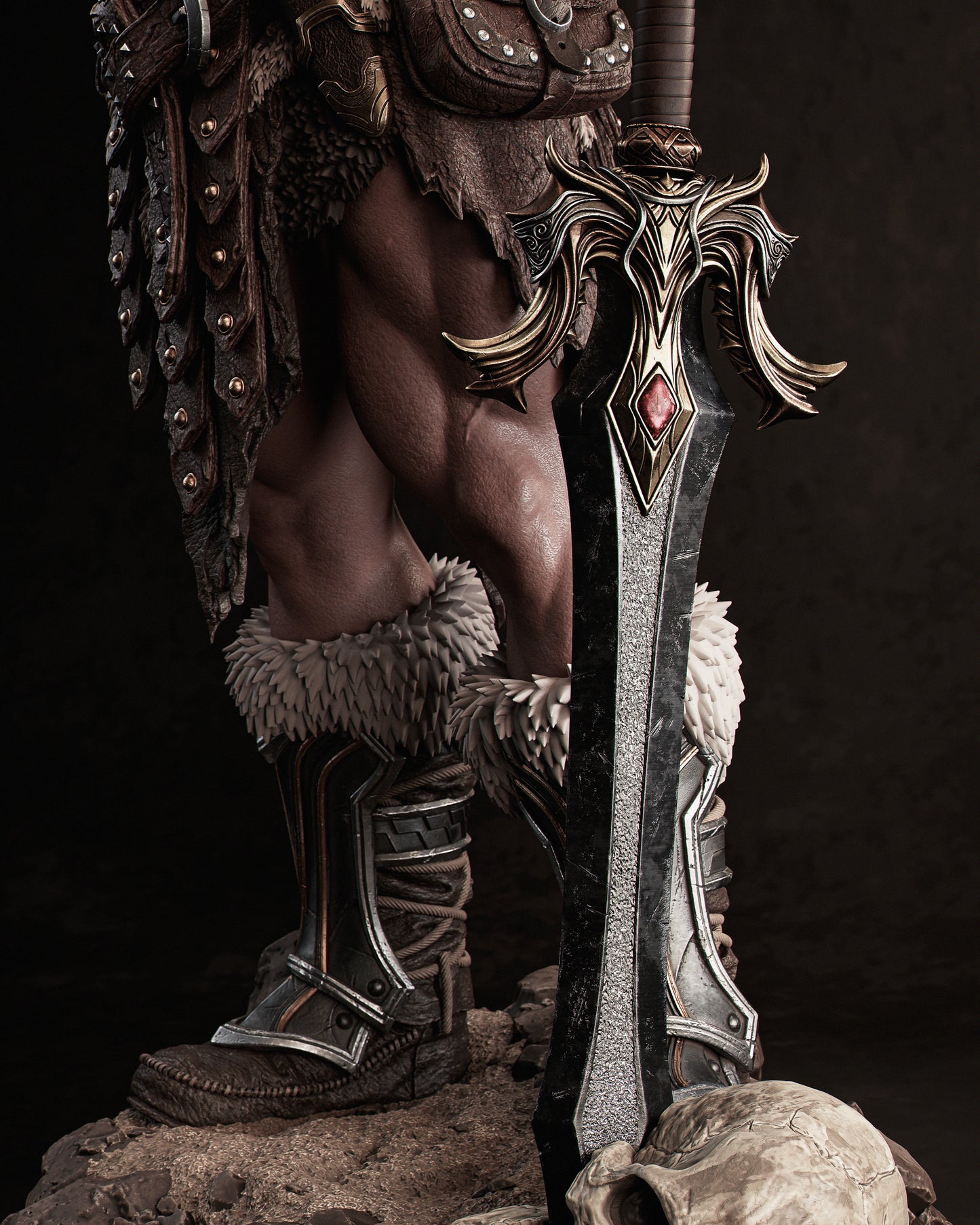 He-Man Style Barbaric Champion Resin Kit – Unpainted 3D Printed Model Kit