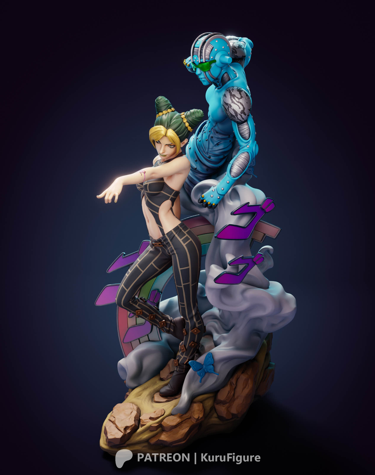 Jolyne Cujoh Style JoJo Stone Ocean Unpainted Resin Kit (1/6-1/12)