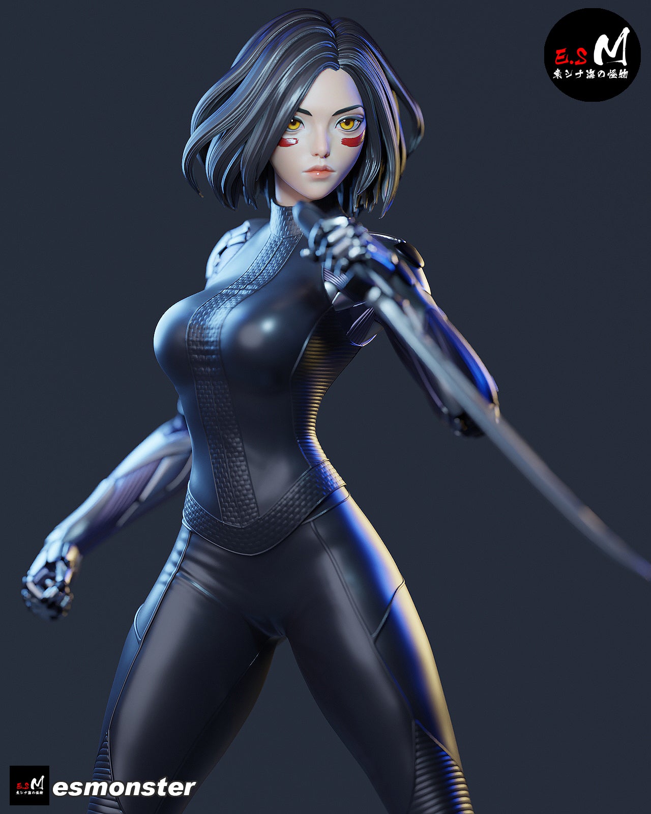 Alita Style Battle Angel Cyberpunk Unpainted Resin Garage Kit (1/6-1/12)